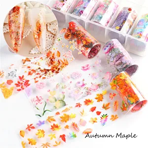 Autumn Map Leaf Nail Transfer Foil